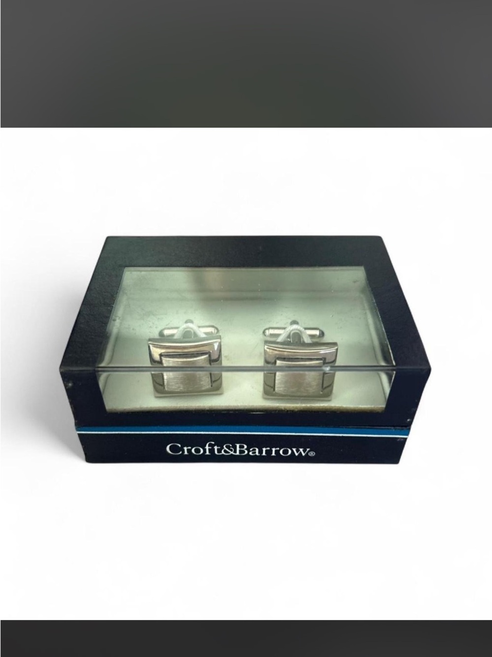 croft & barrow Silver-Tone Rectangular Cuff Links